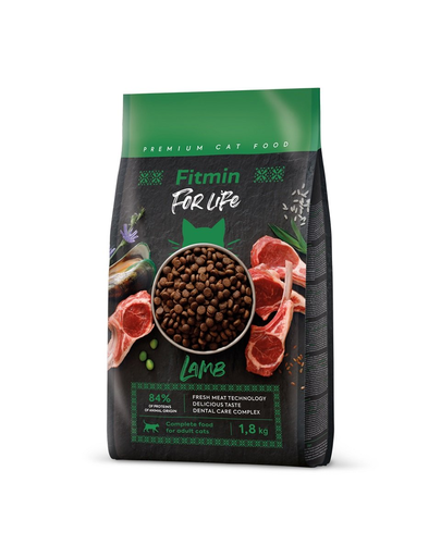 FITMIN Cat For Life Adult Lamb 1,8 kg felnőtt bárányos macskák számára