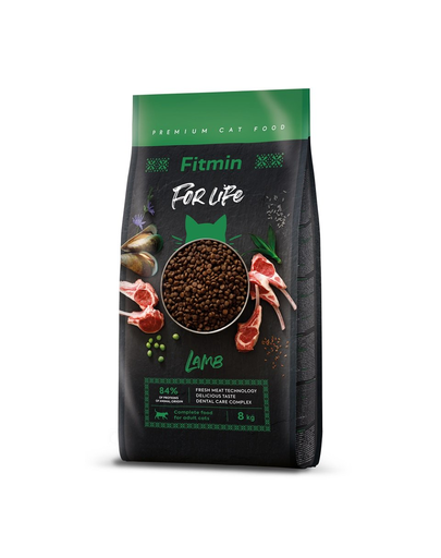 FITMIN Cat For Life Adult Lamb 8 kg felnőtt bárányos macskák számára