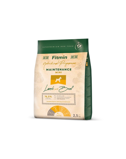 FITMIN Dog Nutritional Programme Mini Maintenance Lamb&Beef 2,5 kg felnőtt, kistestű kutyák számára