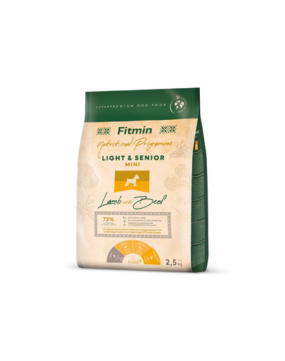 FITMIN Dog Nutritional Programme Mini Light Senior Lamb&Beef 2,5 kg idősebb kistestű kutyák számára