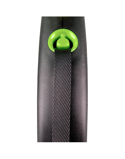 FLEXI Automatikus póráz Fekete Design L szíj 5 m zöld színben