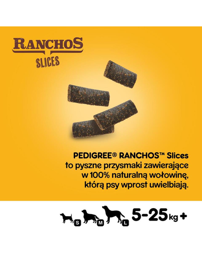PEDIGREE Ranchos Slices 60g - kutyakaják marhahússal