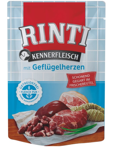 RINTI Kennerfleisch Poultry hearts Baromfiszív 400 g tasak