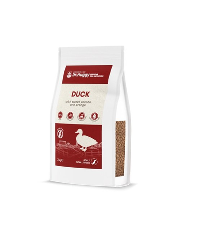 DR HUGGY Supreme Dog Nutrition Kacsa jamgyökérrel és paradicsommal 2kg