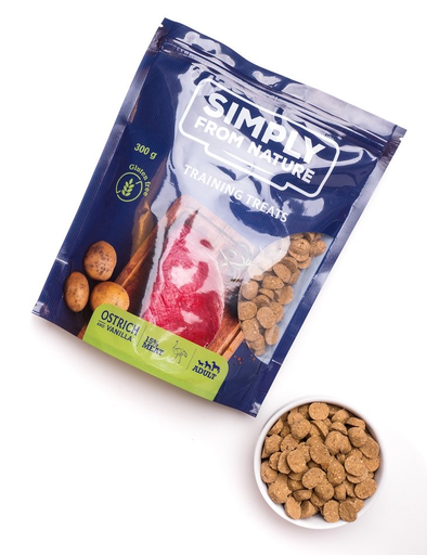 SIMPLY FROM NATURE Training Treats with ostrich meat and vanilla 300 g