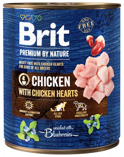 BRIT Premium by Nature 800 g Chicken with Hearts