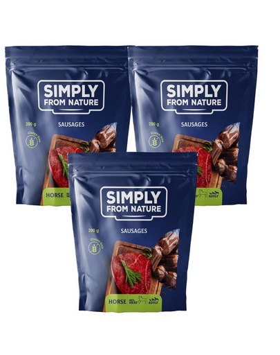 SIMPLY FROM NATURE Sausages with horse 3 x 200 g