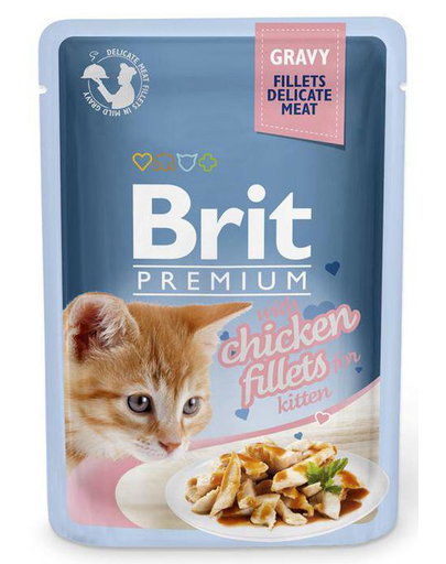 BRIT Premium Cat Fillets in Gravy Kitten CSIRKE 85g
