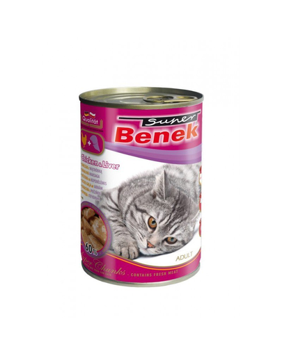 BENEK Super Chunks Chicken & Liver 415 g