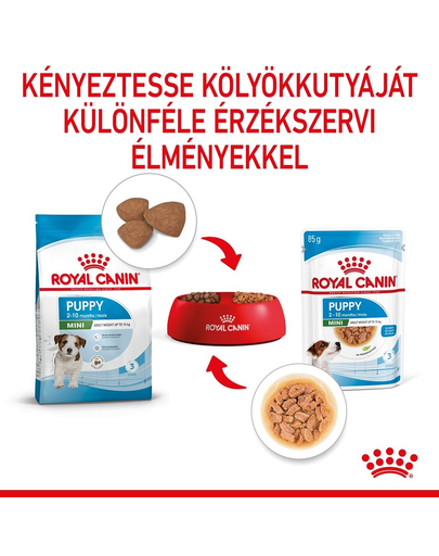 ROYAL CANIN Mini puppy 4x85 g nedves eledel szószban kölyökkutyáknak 10 hónapos korig, kistestű fajtáknak