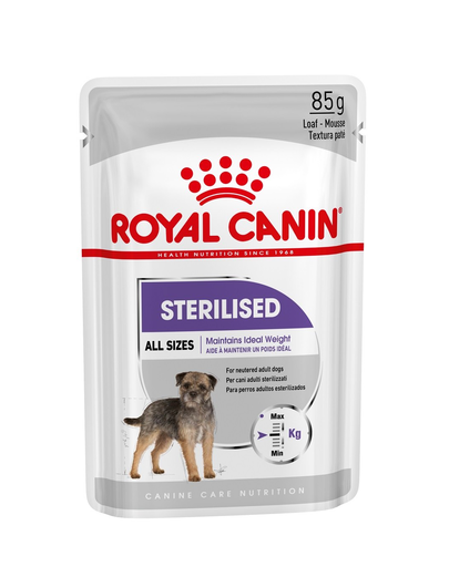 ROYAL CANIN STERILISED - nedves táp ivartalanított felnőtt kutyák részére 12 x 85g