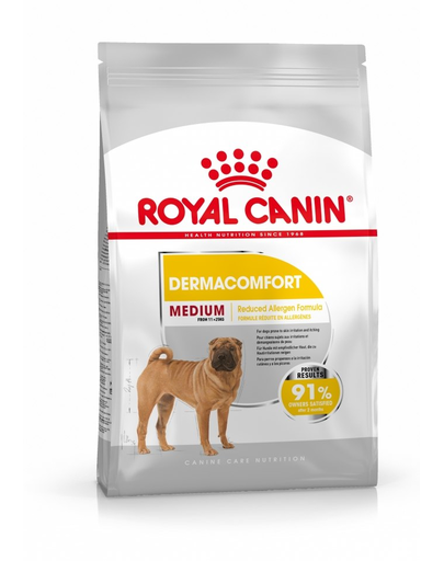 ROYAL CANIN MEDIUM DERMACOMFORT - száraz táp bőrirritációra hajlamos, közepes testű felnőtt kutyák részére 10 kg