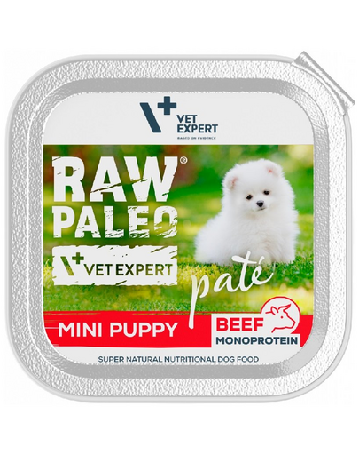 VETEXPERT Raw Paleo Pate Puppy Mini Beef 150g