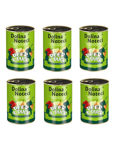 DOLINA NOTECI Premium SuperFood szarvas és kacsa 6 x 400 g