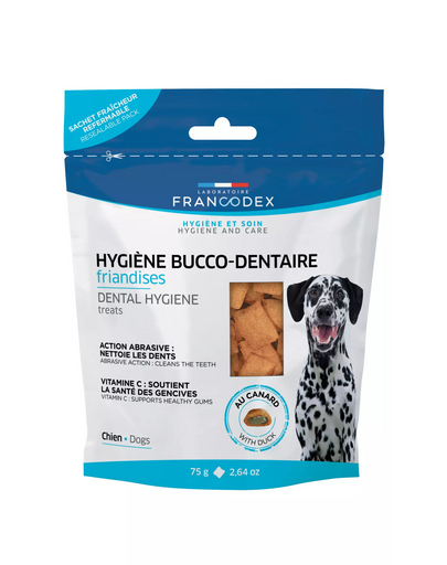 FRANCODEX Jutalomfalat kölyökkutyáknak és kutyáknak szájhigéniához 75 g