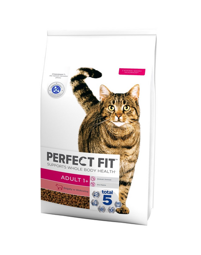 PERFECT FIT Adult 1+ Marhahúsban gazdag 7 kg-os teljes értékű szárazeledel felnőtt macskák számára
