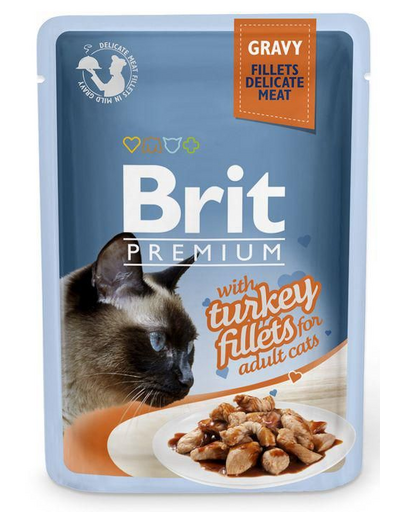 BRIT Premium Cat Fillets in Gravy pulykával 85g