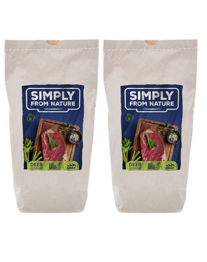 SIMPLY FROM NATURE Oven Baked Dog Food with deer  2x1,2 kg