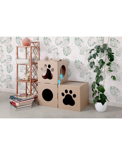 CARTON+ PETS Ikrek karton moduláris macskaházak
