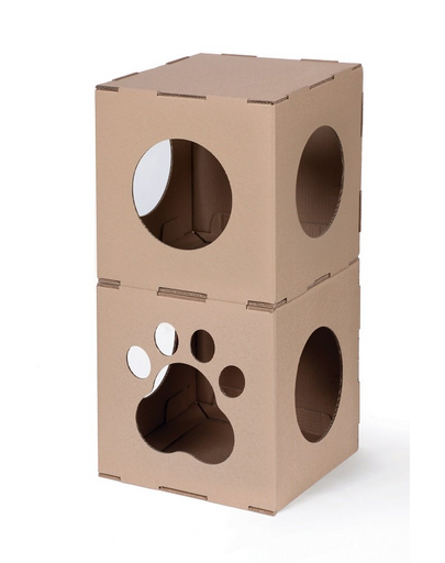 CARTON+ PETS Ikrek karton moduláris macskaházak