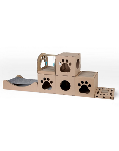 CARTON+ PETS Ikrek karton moduláris macskaházak