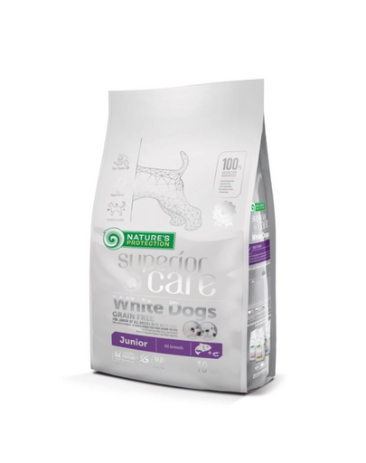 NATURES PROTECTION SUPERIOR CARE White Dogs Grain Free Salmon Junior All Breeds 10 kg