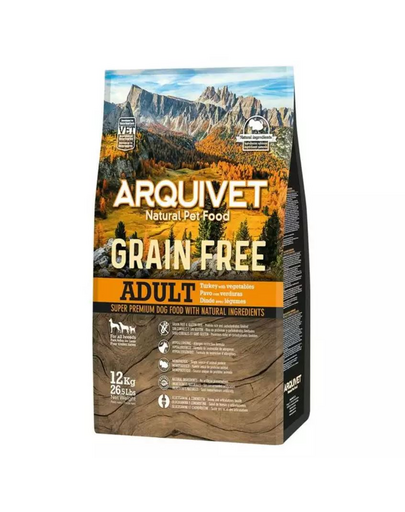 ARQUIVET Grain Free Adult Pulyka zöldségekkel 12 kg