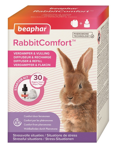 BEAPHAR RabbitComfort Calming Diffuser Starter Kit 48 ml nyugtató fermonok nyúl számára
