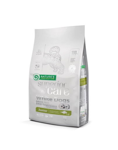 NATURES PROTECTION Superior Care White Dogs Grain Free White Fish Junior Small and Mini Breeds 10 kg