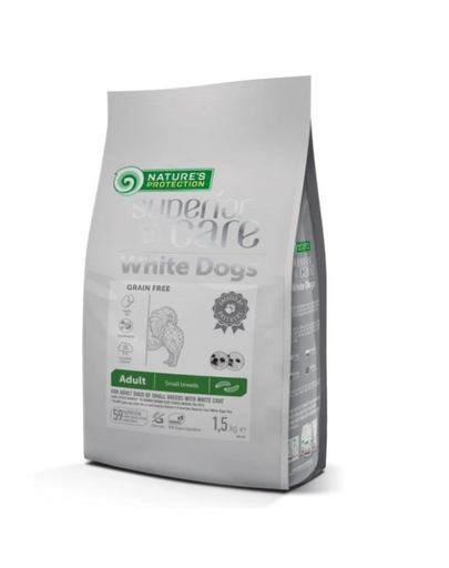 NATURES PROTECTION SUPERIOR CARE White Dogs Grain Free Insect Adult Small Breeds 1,5 kg