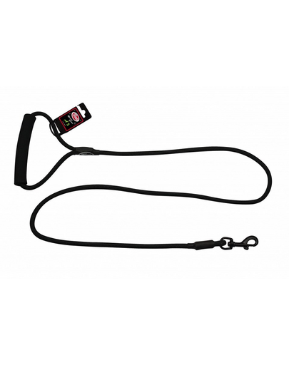 PET NOVA Nylon póráz fogantyúval, zsinór 120 cm / 0,8 cm, fekete