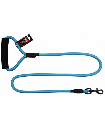 PET NOVA Nylon póráz fogantyúval, zsinór 120 cm / 1,2 cm, égszínkék