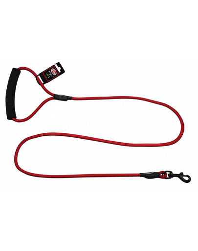 PET NOVA Nylon póráz fogantyúval, zsinór 120 cm / 0,8 cm, piros