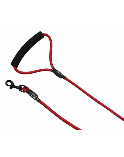 PET NOVA Nylon póráz fogantyúval, zsinór 120 cm / 0,8 cm, piros
