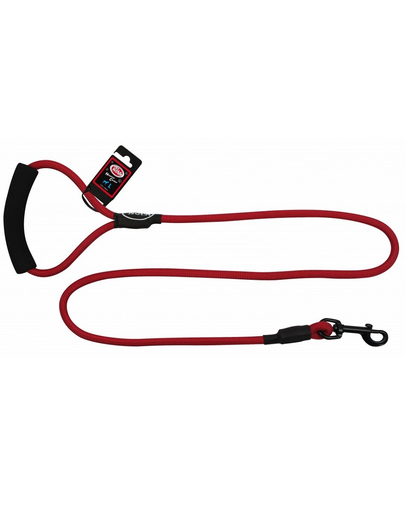 PET NOVA Nylon póráz fogantyúval, zsinór 120 cm / 1 cm, piros