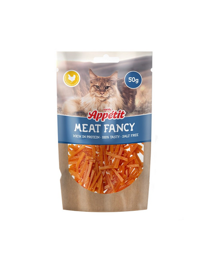 COMFY Appetit Maet Fancy Strips Csirke 50 g magas fehérjetartalmú csemege macskák számára
