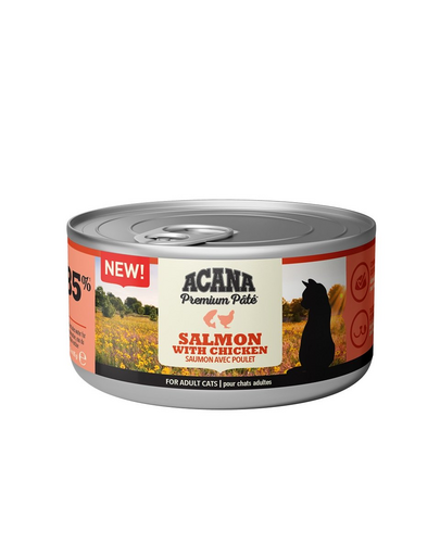 ACANA Premium Pate Salmon & Chicken lazac és csirke pástétom macskáknak 24 x 85 g