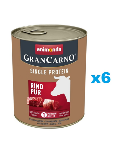 ANIMONDA GranCarno Single Protein Adult Beef Marhahús felnőtt kutyáknak 6x800 g