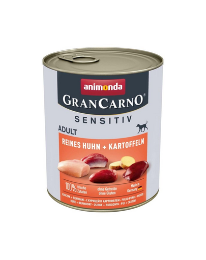 ANIMONDA Grancarno Sensitive Csirke burgonyával 12x800 g