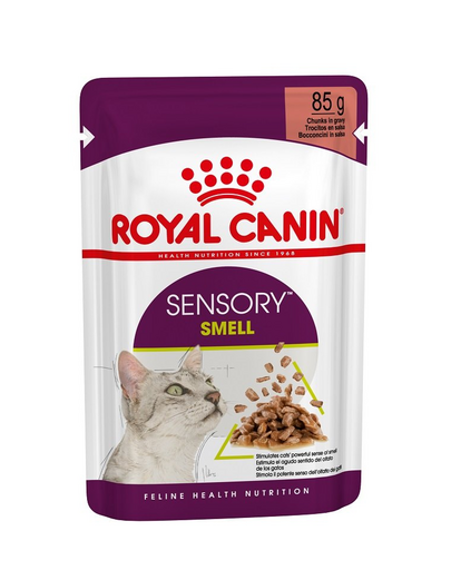 ROYAL CANIN SENSORY SMELL GRAVY 12x85g - nedves eledel szószban felnőtt macskáknak a szaglás serkentése érdekében