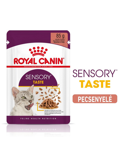 ROYAL CANIN SENSORY TASTE GRAVY 85g - nedves eledel felnőtt macskáknak mártásban, fokozott ízérzettel