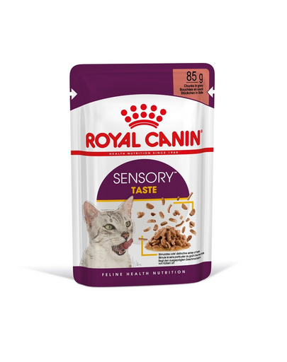 ROYAL CANIN SENSORY TASTE GRAVY 85g - nedves eledel felnőtt macskáknak mártásban, fokozott ízérzettel