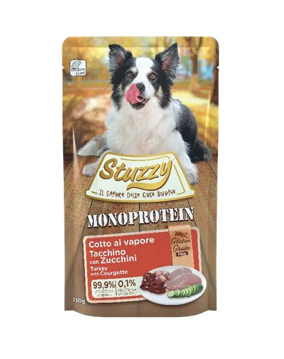 STUZZY Dog Monoprotein Pulykahús cukkinivel 150 g hipoallergén kutyatáp