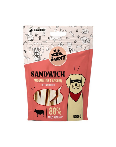 MR. BANDIT Sandwich marhahús kacsával kutyáknak 500 g