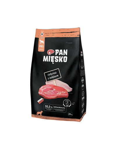 PAN MIĘSKO M Borjúhús pulykával 20kg