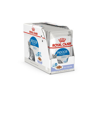 ROYAL CANIN Indoor Sterilised Jelly - idősödő macska zselé nedves táp 85g