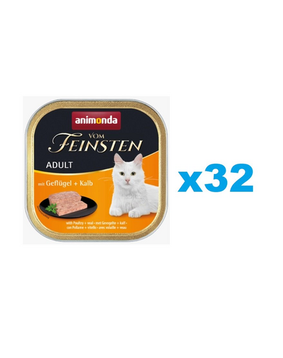 ANIMONDA Vom Feinsten Adult Baromfi- és borjúhússal 32x100 g