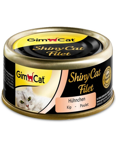 GIMCAT Shiny Cat Filet Chicken in Bulion 70 g csirkehússal húslevesben