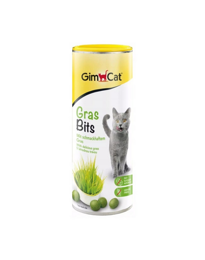 GIMCAT Tasty Tabs GrassBits 425 g füves csemege macskáknak