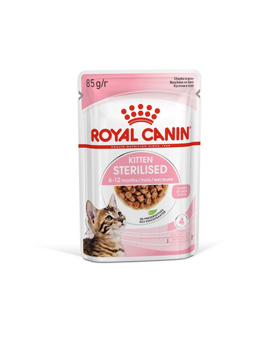 ROYAL CANIN KITTEN STERILISED GRAVY - ivartalnított kölyökmacska szószos nedves táp 85g